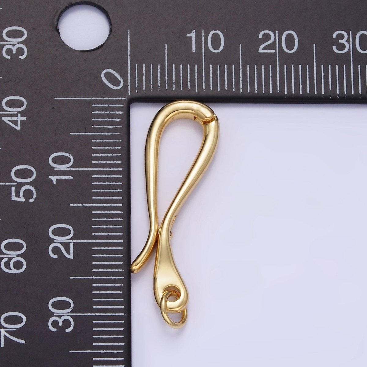 14K Gold Filled 30mm Curved Snap Latch Closure Findings | Z343