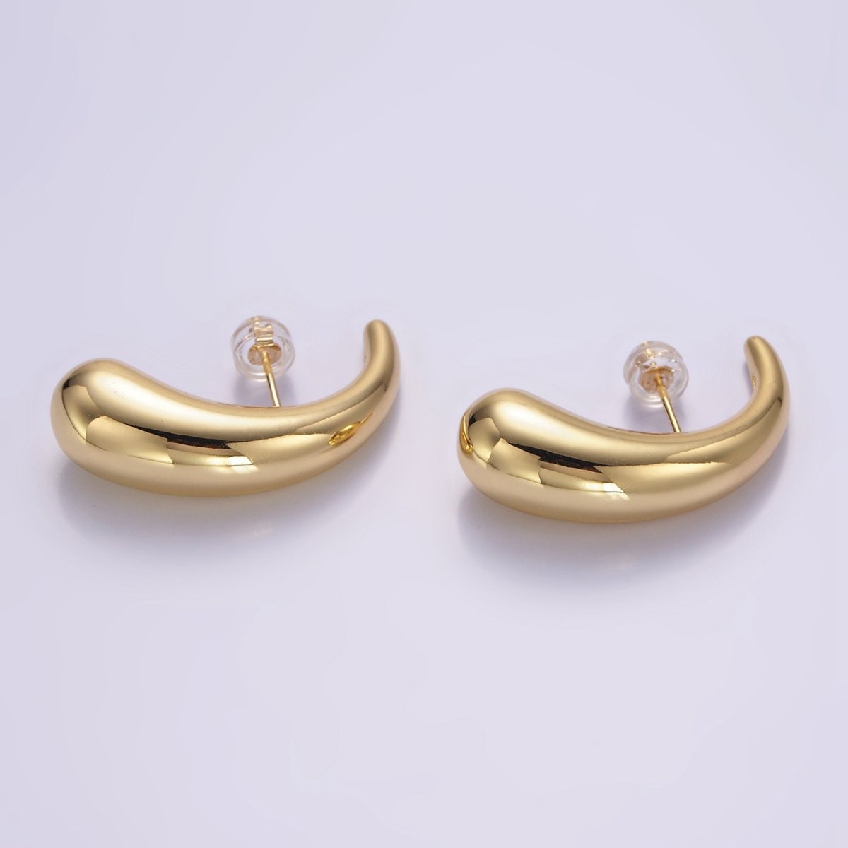 14K Gold Filled 30mm Teardrop Ear Hook Stud Earrings | P517