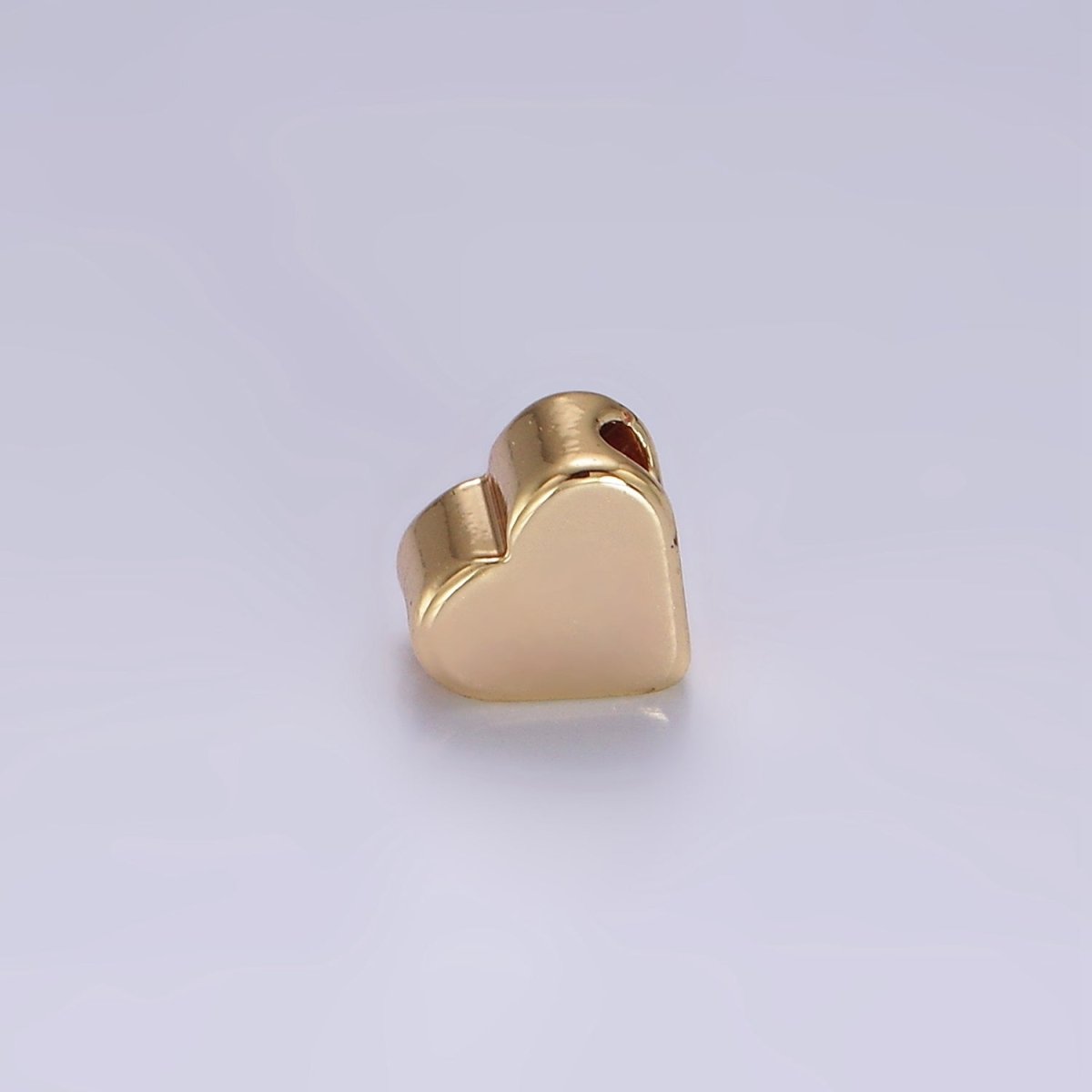 14K Gold Filled 6mm Mini Minimalist Heart Bead | B874