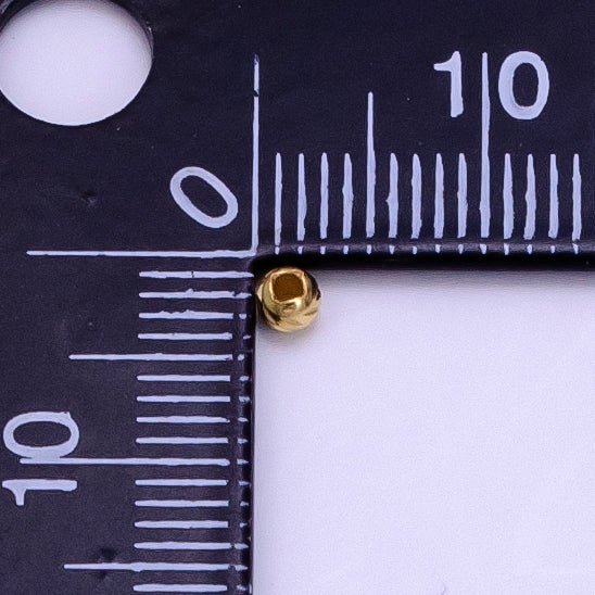 14K Gold Filled 3mm Sunburst Edged Bead By Pack | B920