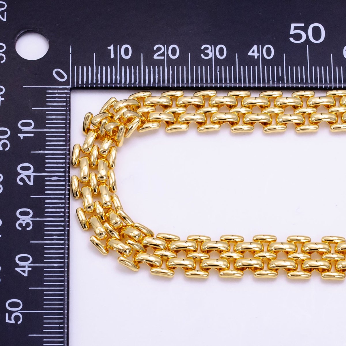 14K Gold Filled 9mm Double Panther Chain 16 Inch Choker Necklace w. Extender | WA-2473
