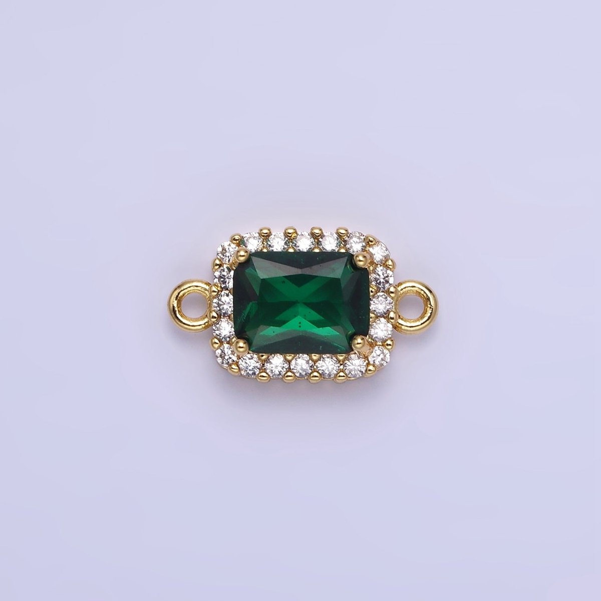 14K Gold Filled Baguette CZ Micro Paved Connector | G383 - G390