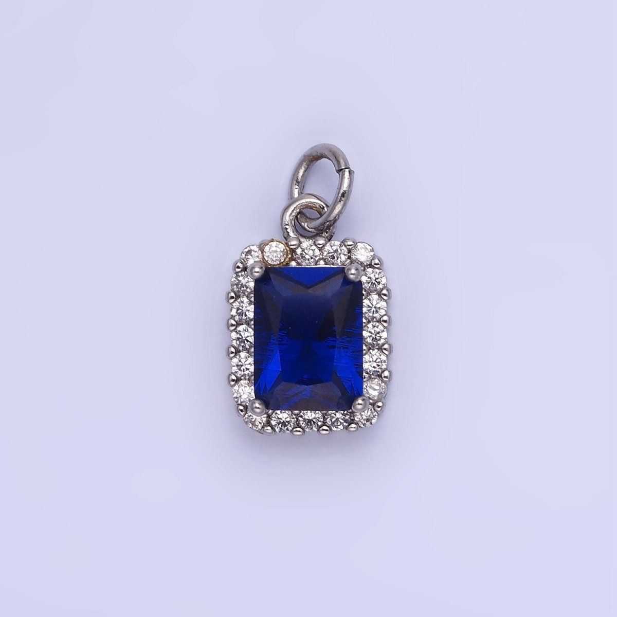 14K Gold Filled Baguette Micro Paved CZ Charm in Gold & Silver | W675 - W682