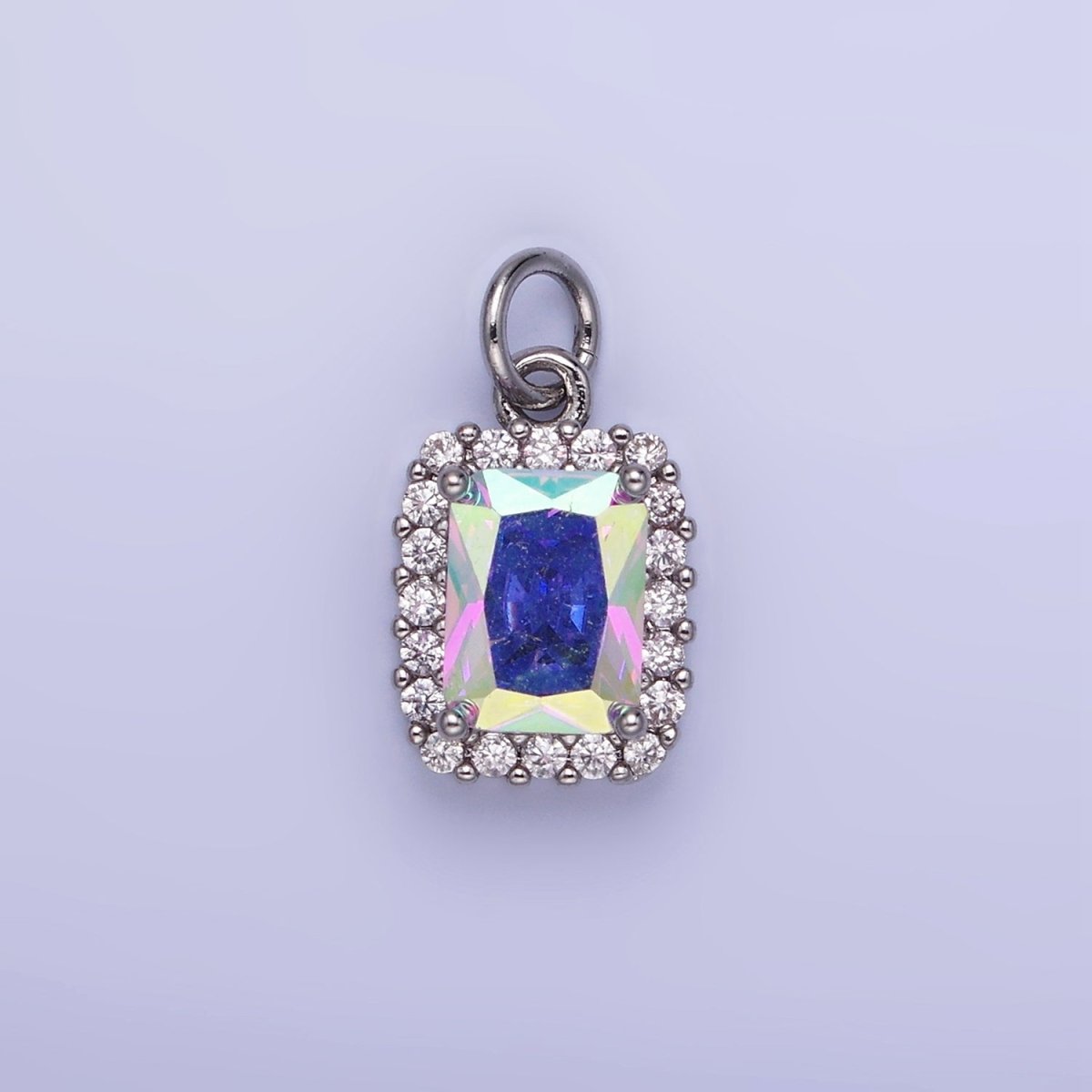 14K Gold Filled Baguette Micro Paved CZ Charm in Gold & Silver | W675 - W682