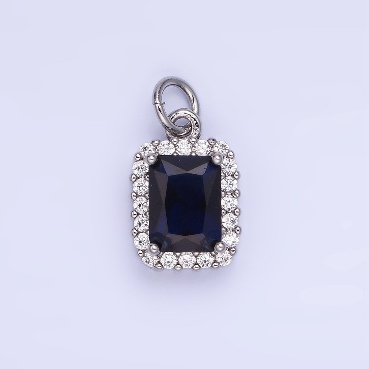 14K Gold Filled Baguette Micro Paved CZ Charm in Gold & Silver | W675 - W682
