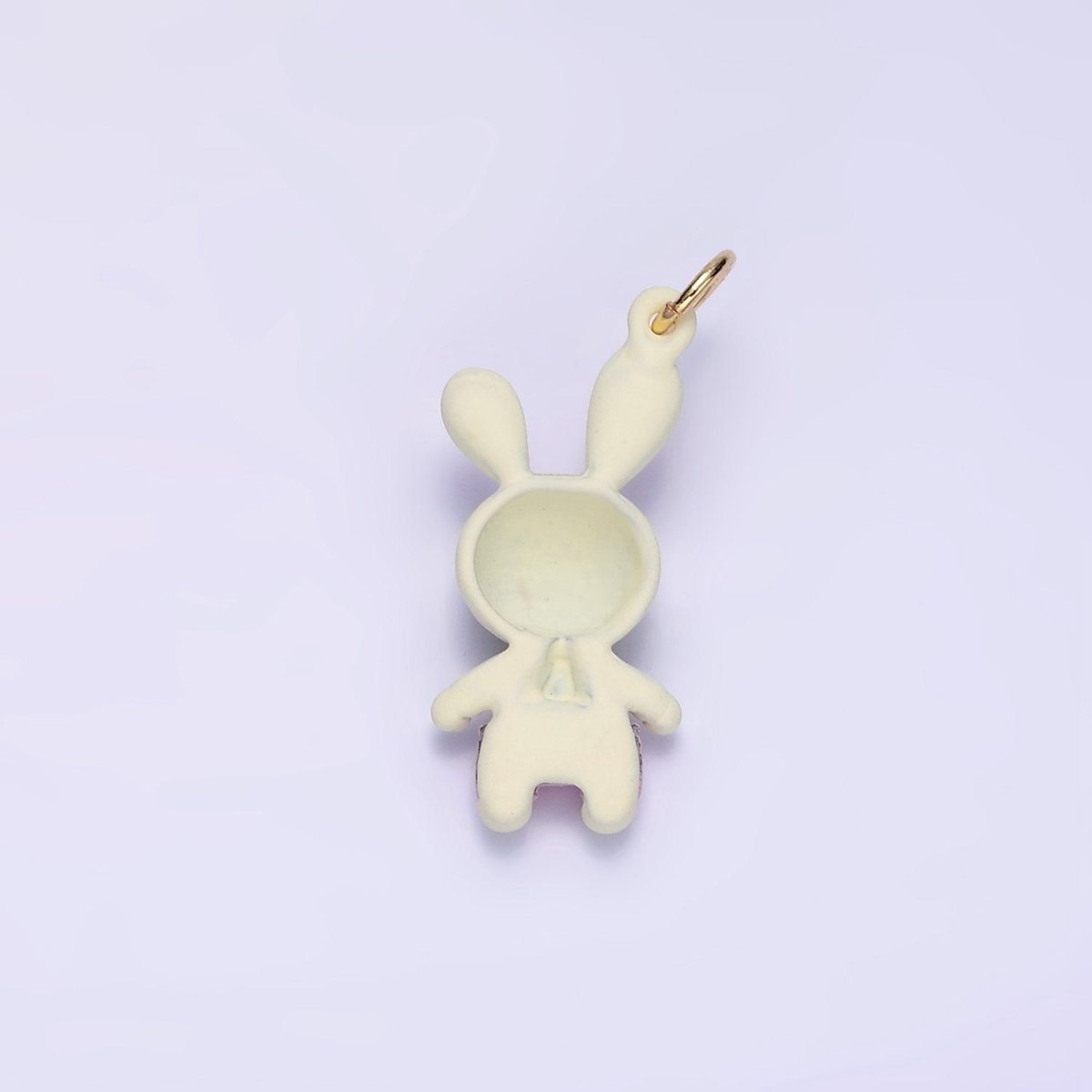 14K Gold Filled Bunny Rabbit Overalls Mini Charm | D056