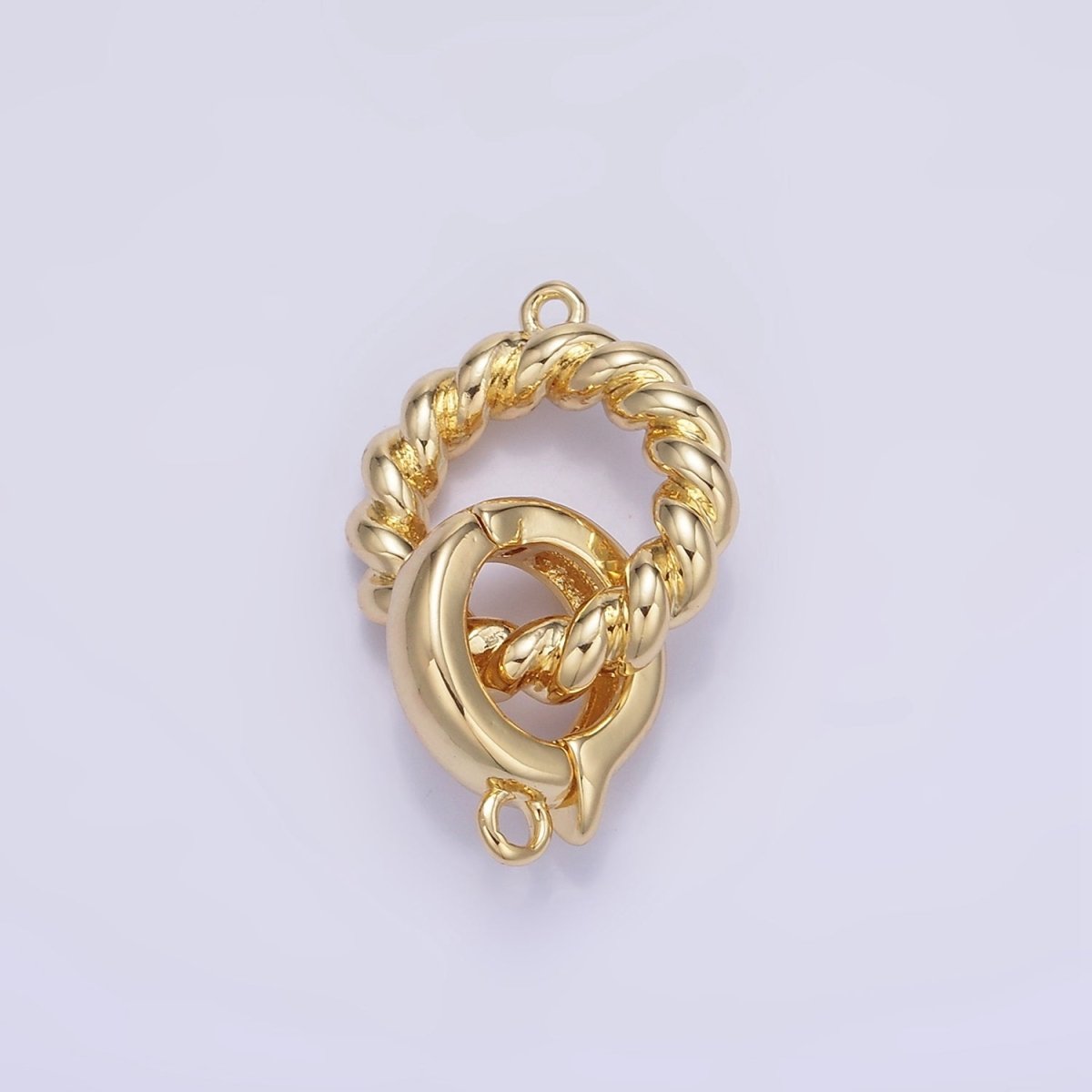 14K Gold Filled Croissant Round Spring Gate Findings Set | Z593