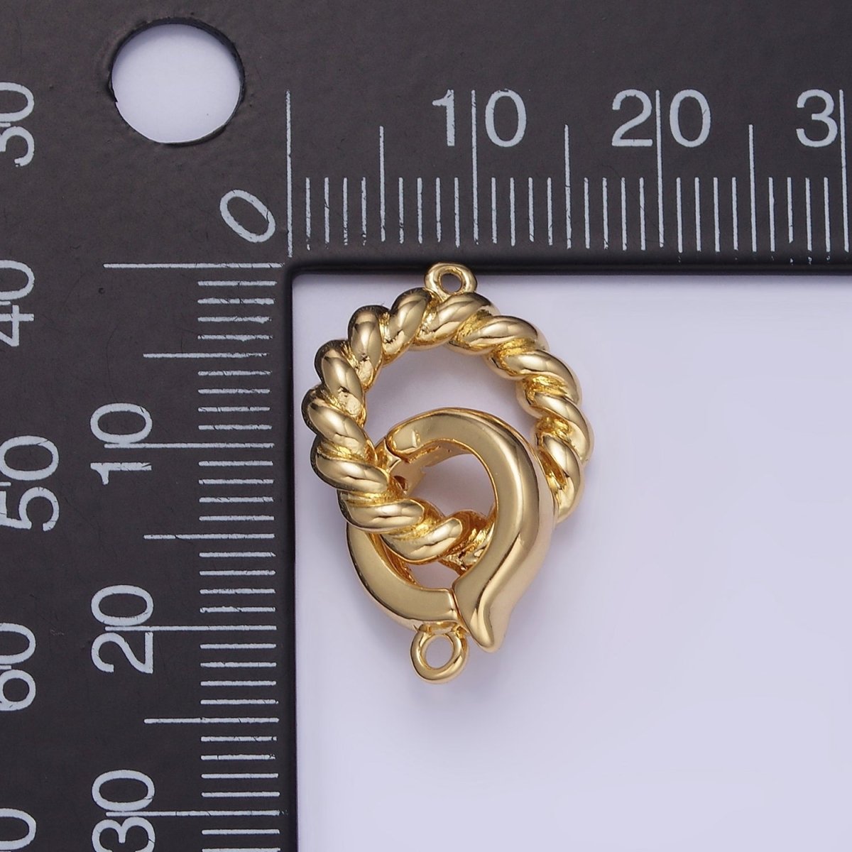 14K Gold Filled Croissant Round Spring Gate Findings Set | Z593