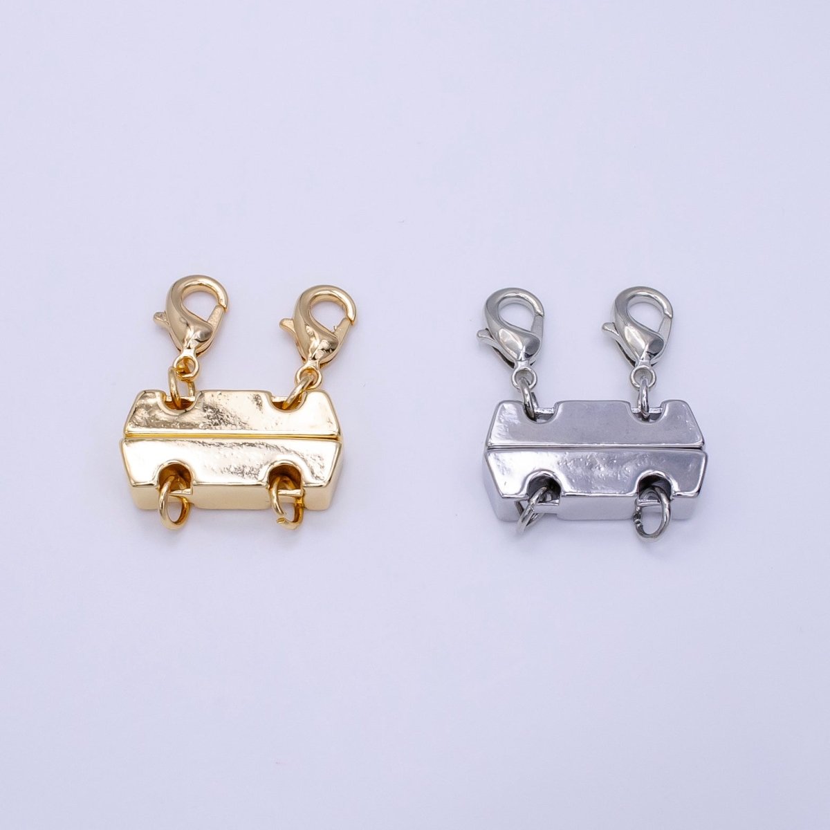 14K Gold Filled Double Lobster Clasps Layered Detangler Findings in Gold & Silver | Z786