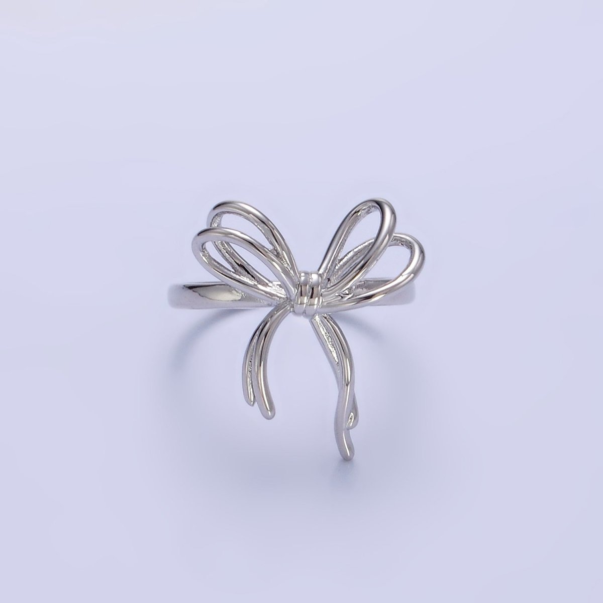 14K Gold Filled Double Tied Bow Ribbon Ring in Gold & Silver | R208 R209