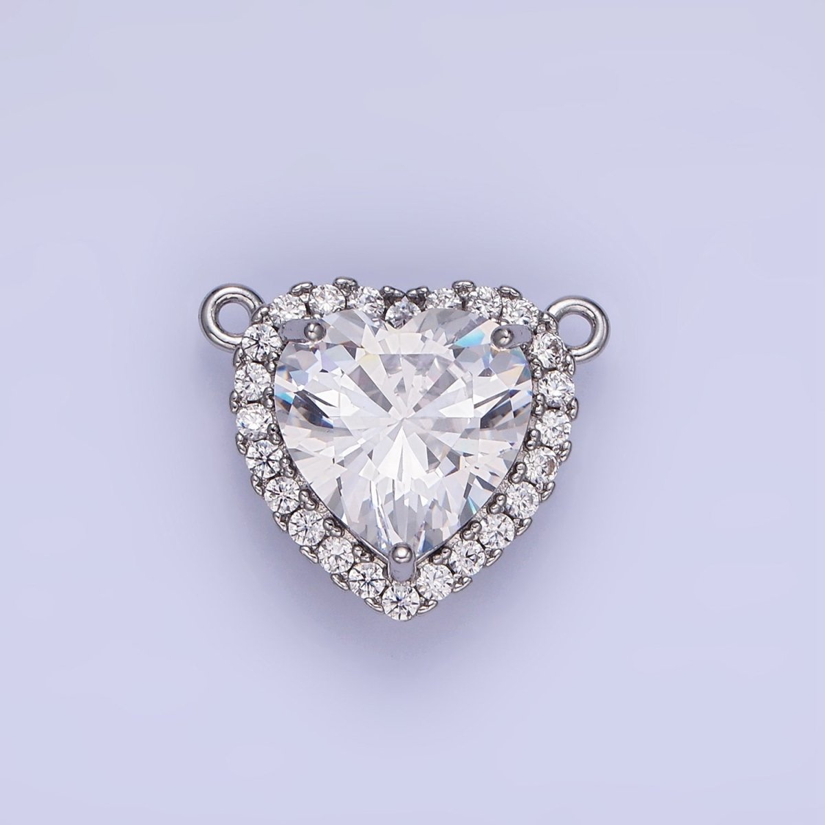14K Gold Filled Green, Pink, Purple, Clear, Yellow, Red CZ Micro Paved Connector in Gold & Silver | G370 - G375