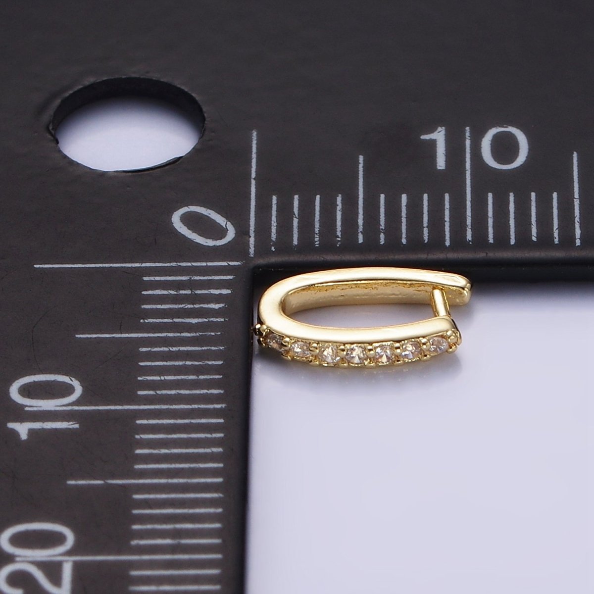 14K Gold Filled Micro Paved CZ Snap Bail Findings | Z766