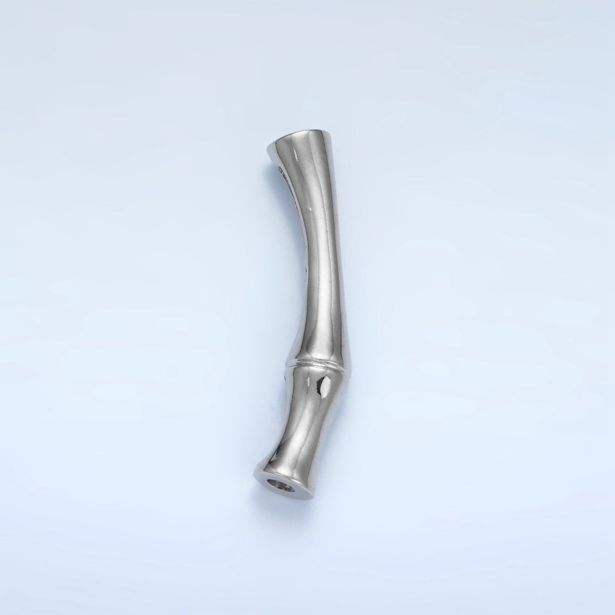 14K Gold Filled Minimalist Bamboo Plant Bead in Gold & Silver | B624
