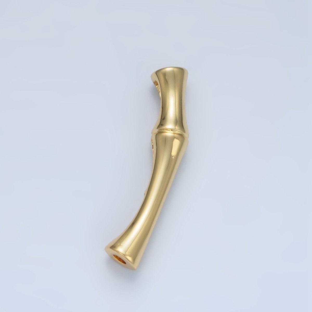 14K Gold Filled Minimalist Bamboo Plant Bead in Gold & Silver | B624