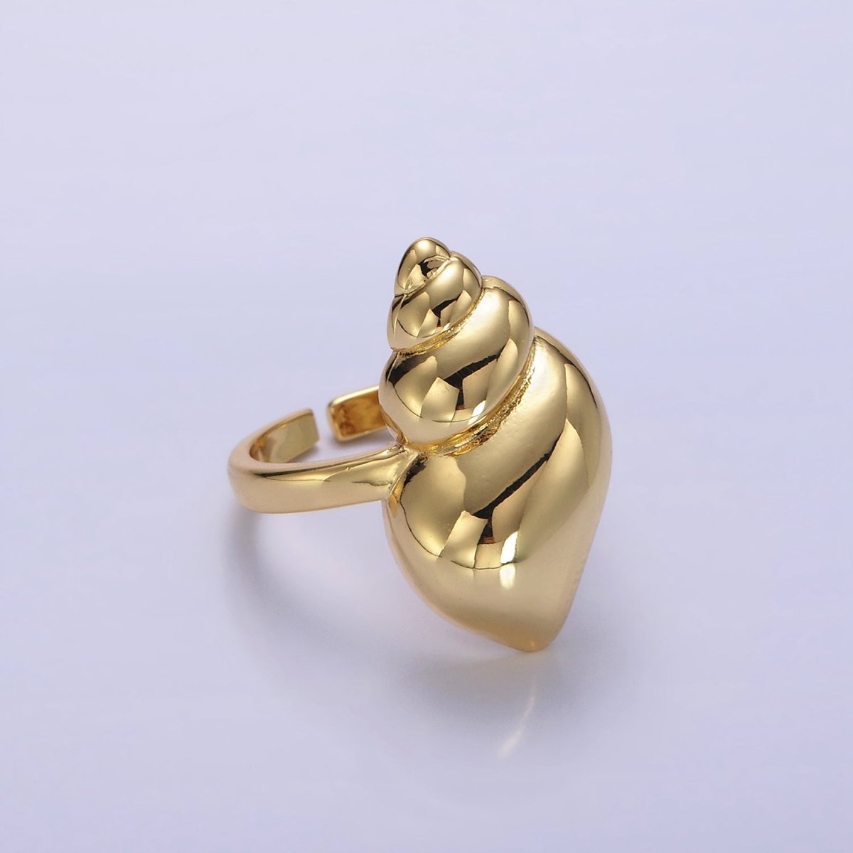 14K Gold Filled Minimalist Clam Sea Shell Ring | O307