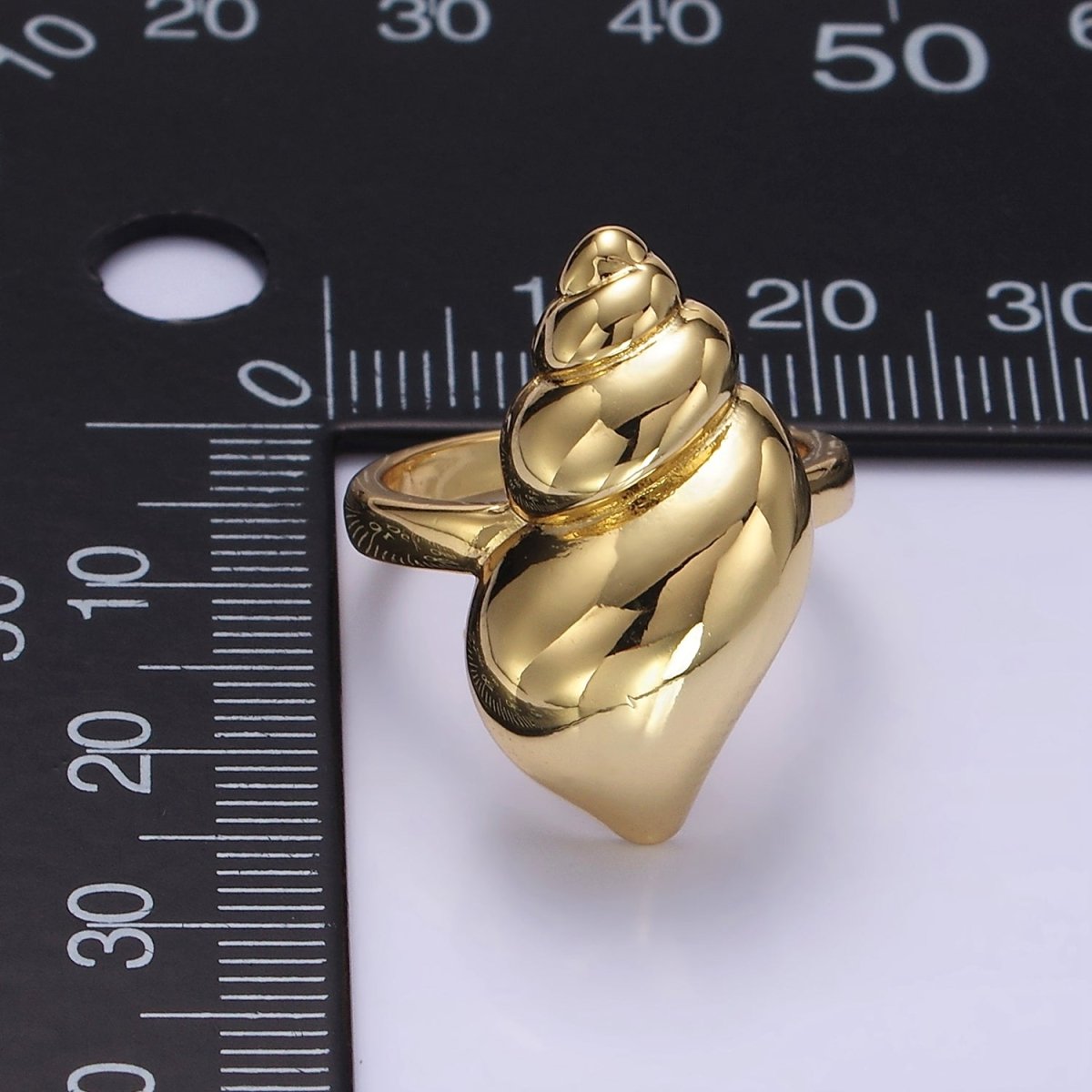 14K Gold Filled Minimalist Clam Sea Shell Ring | O307