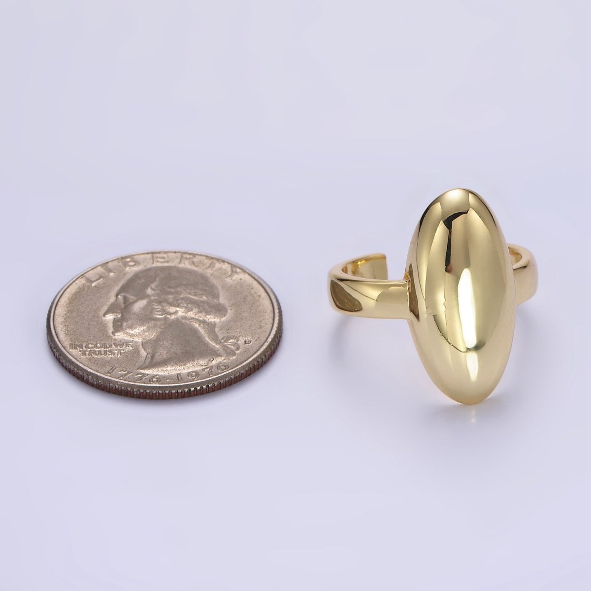 14K Gold Filled Minimalist Sphere Dome Ring | O339