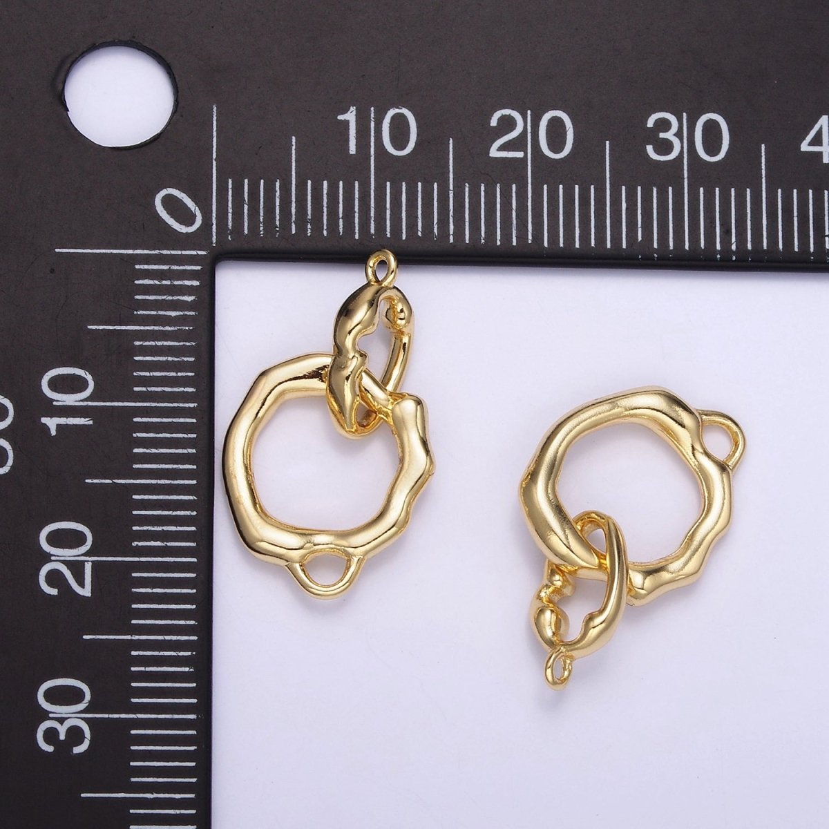 14K Gold Filled Molten Foil Snap Latch Findings Set | Z810