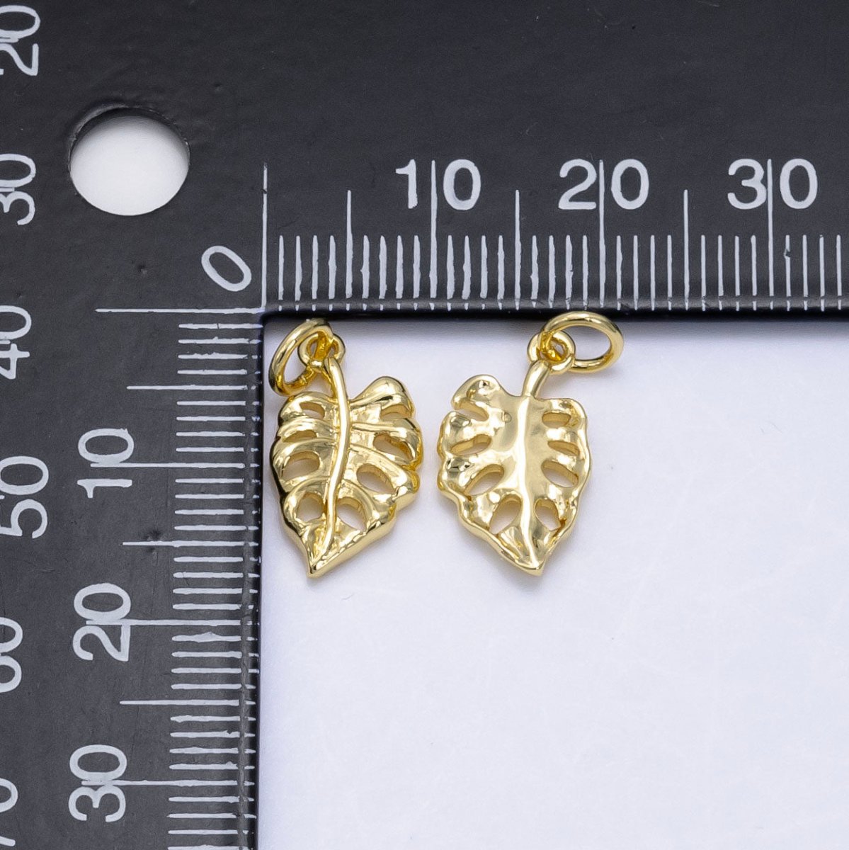 14K Gold Filled Monstera Palm Leaf Charm | X793