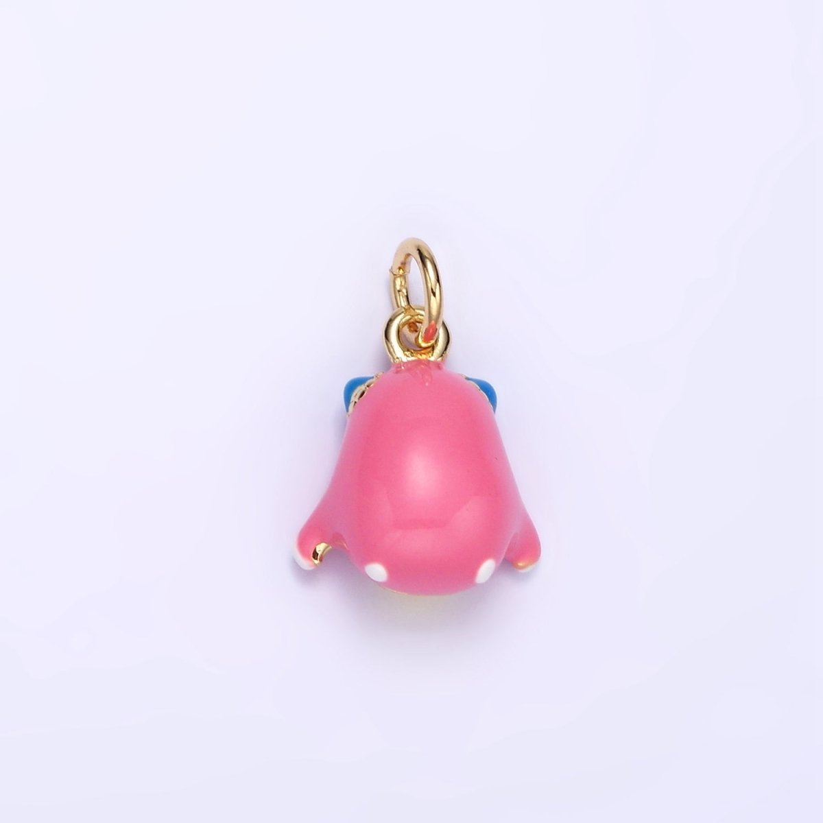 14K Gold Filled Multicolor Enamel Alien Monster Puffed Charm | C590