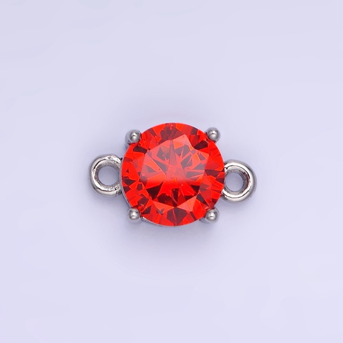 14K Gold Filled Multifaceted CZ Round Connector in Gold & Silver | G394 - G405