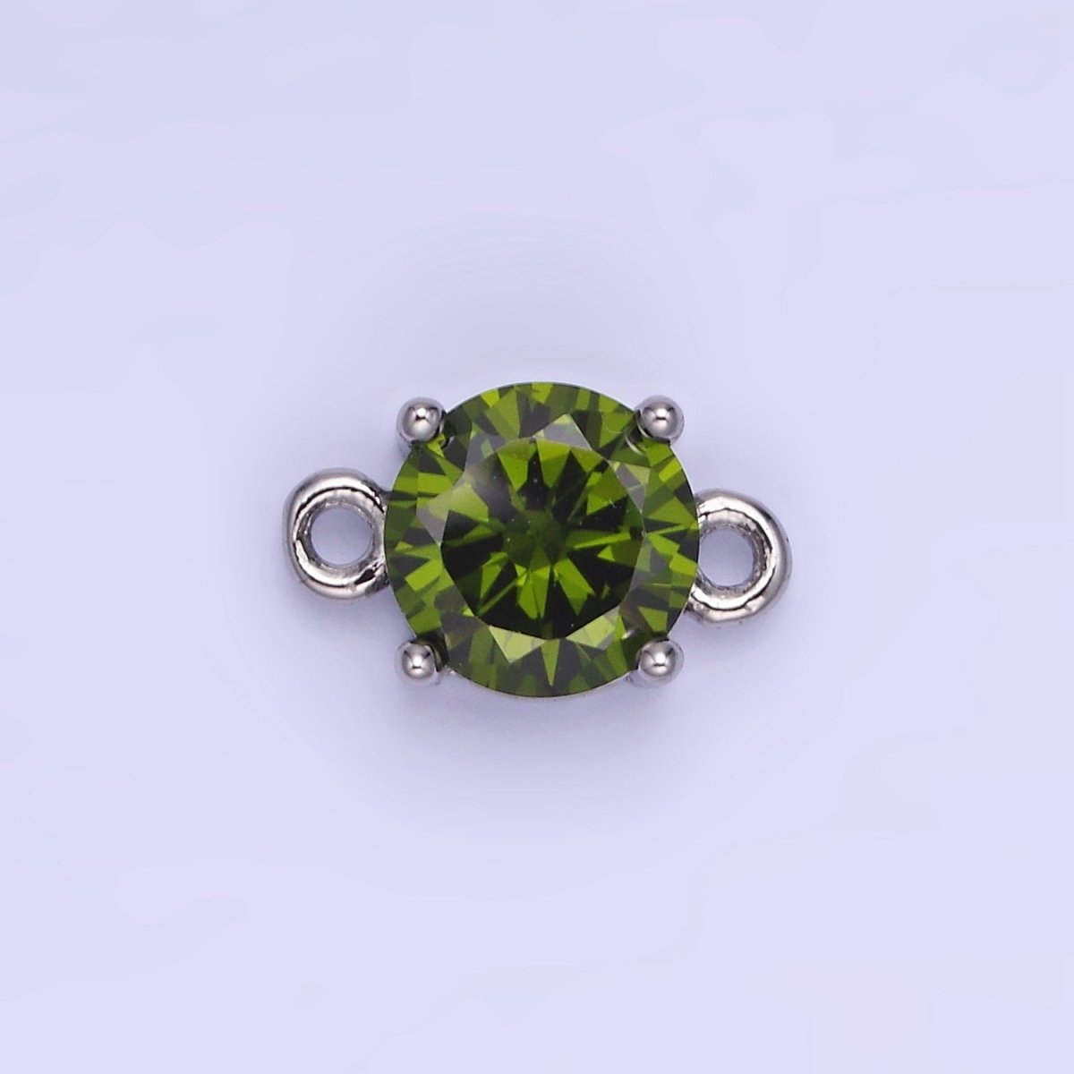 14K Gold Filled Multifaceted CZ Round Connector in Gold & Silver | G394 - G405