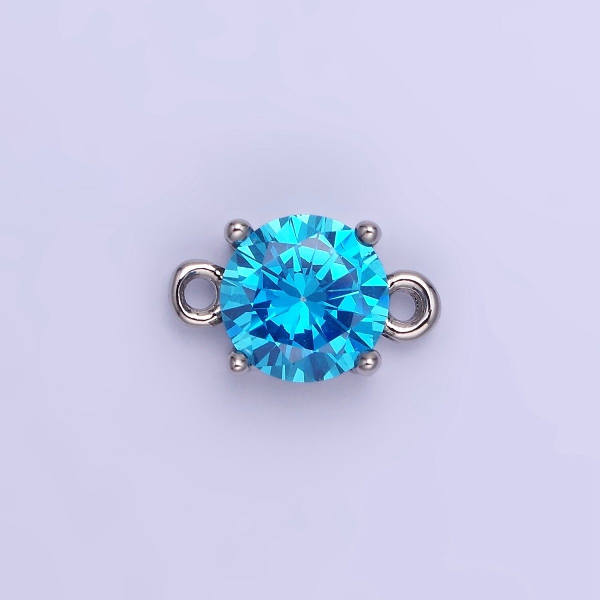 14K Gold Filled Multifaceted CZ Round Connector in Gold & Silver | G394 - G405