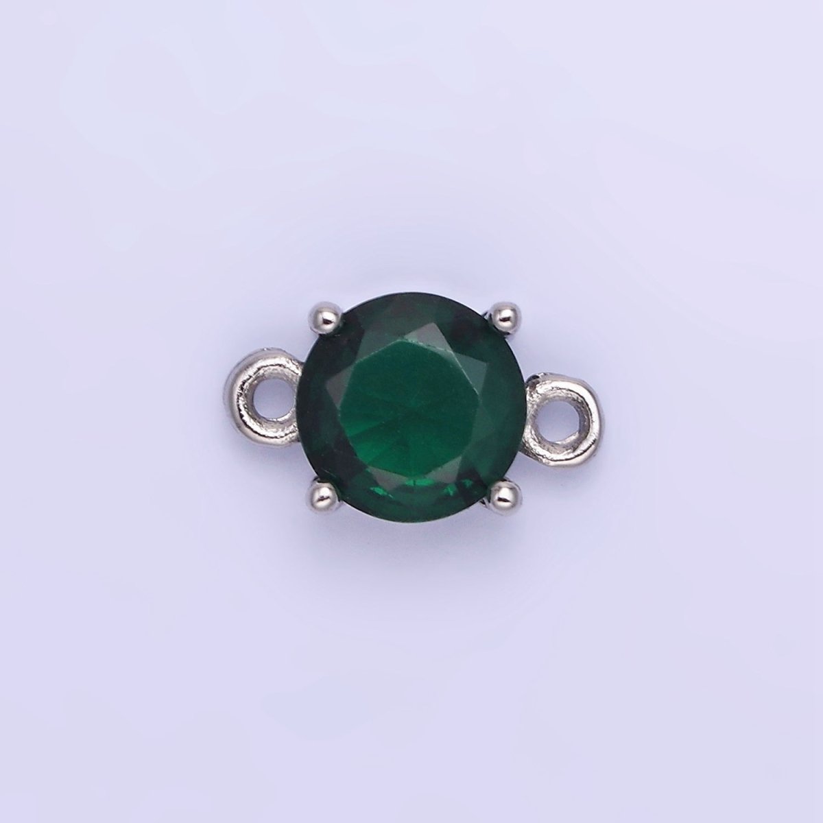 14K Gold Filled Multifaceted CZ Round Connector in Gold & Silver | G394 - G405