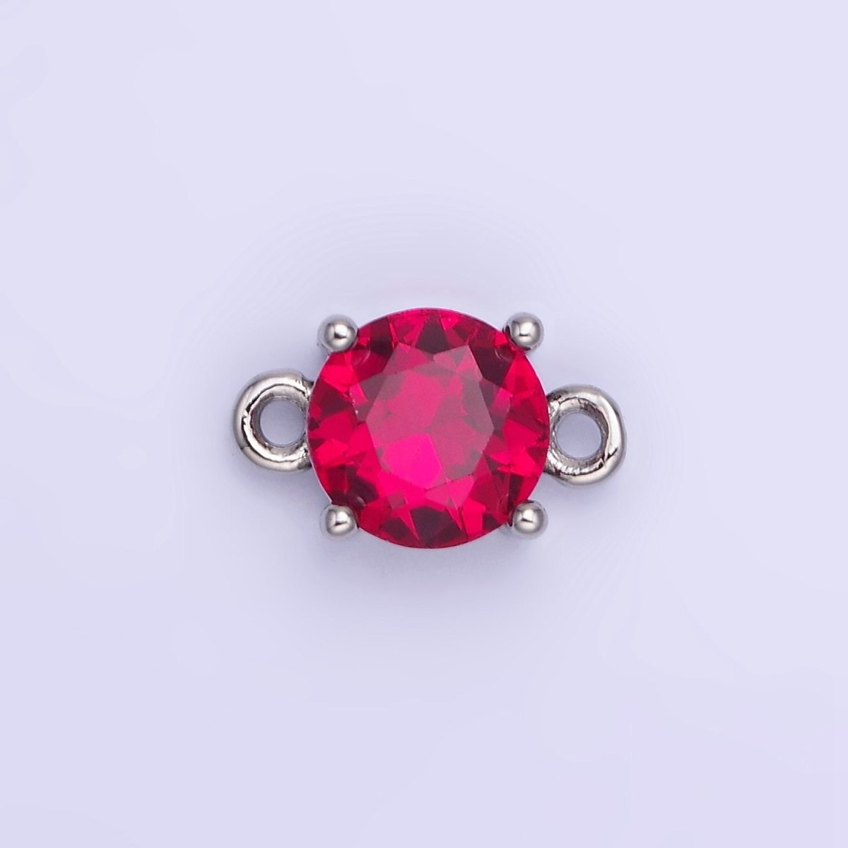 14K Gold Filled Multifaceted CZ Round Connector in Gold & Silver | G394 - G405
