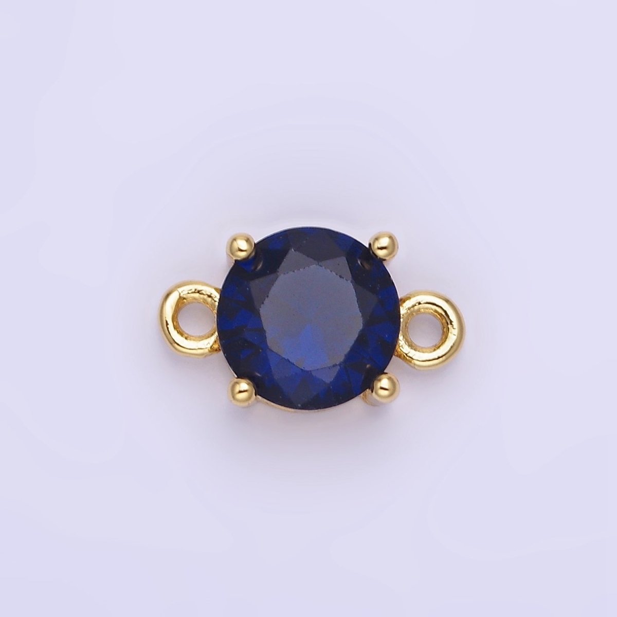 14K Gold Filled Multifaceted CZ Round Connector in Gold & Silver | G394 - G405