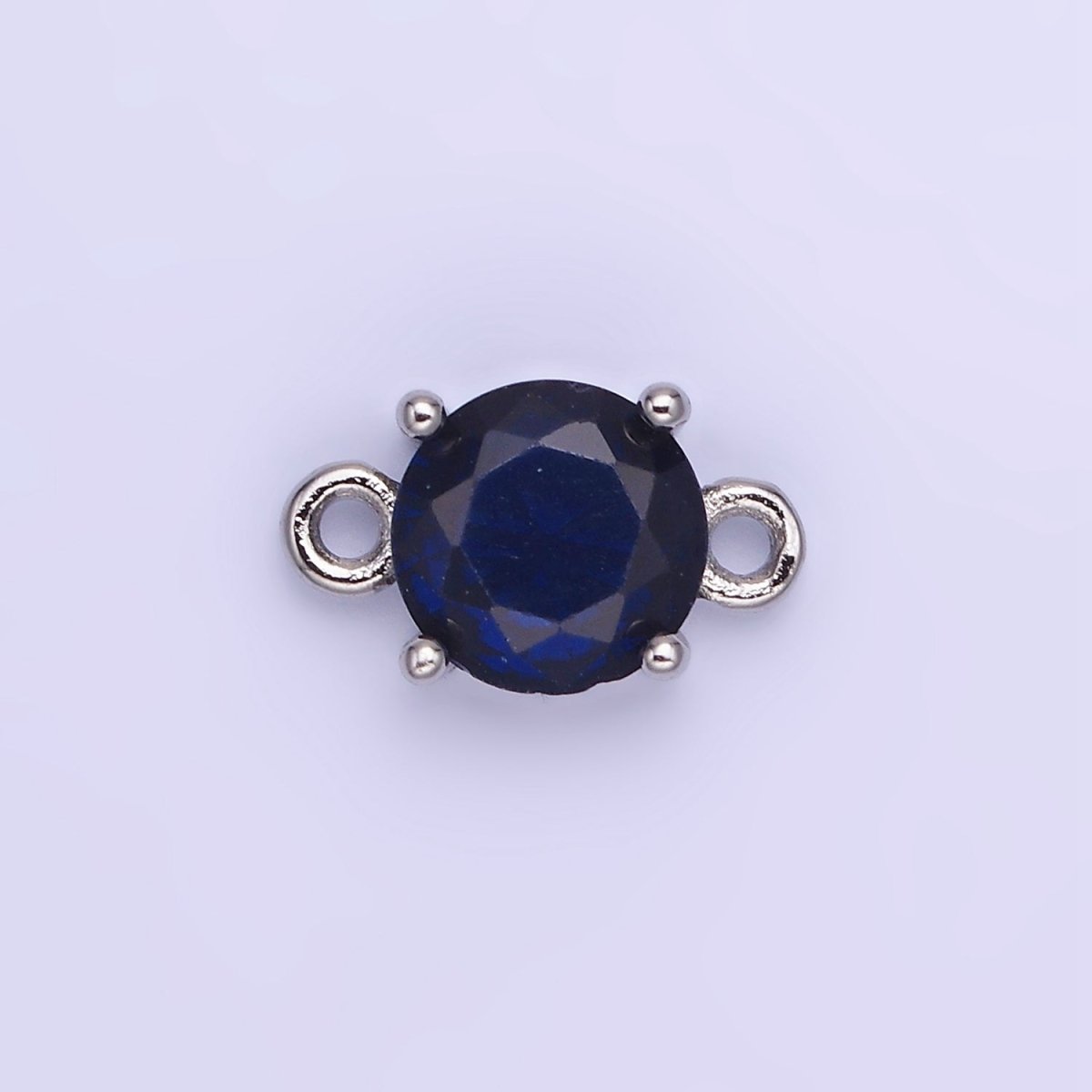 14K Gold Filled Multifaceted CZ Round Connector in Gold & Silver | G394 - G405