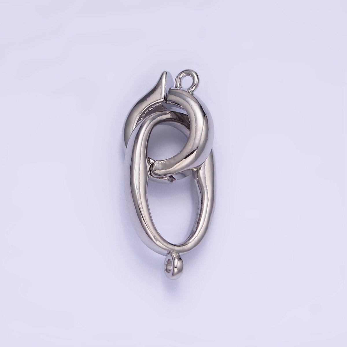 14K Gold Filled Oblong Snap Latch Bail Findings Set in Gold & Silver | L575