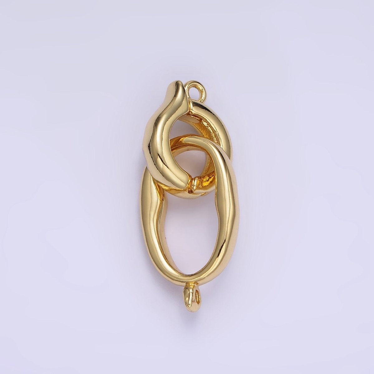 14K Gold Filled Oblong Snap Latch Bail Findings Set in Gold & Silver | L575