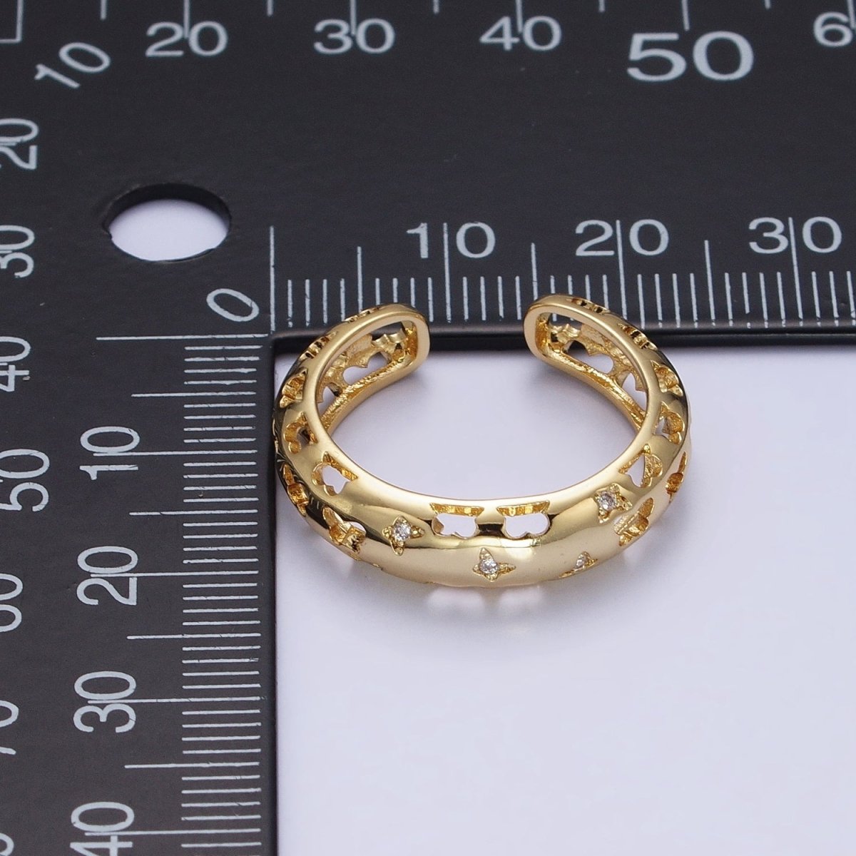 14K Gold Filled Open Butterfly Adjustable Ring | R-220