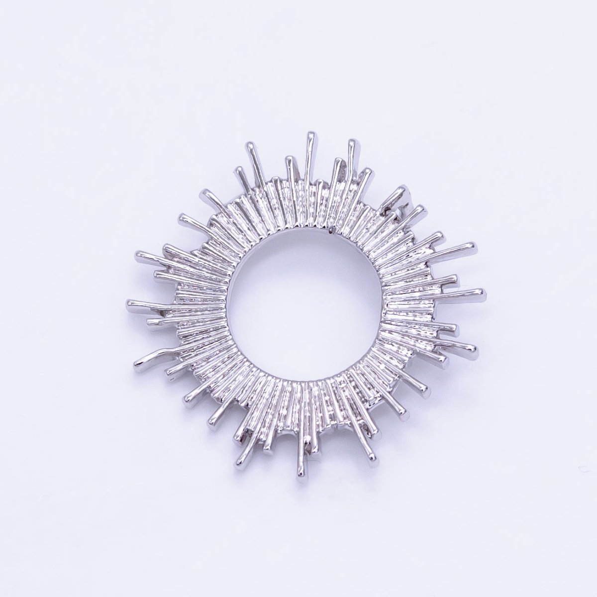14K Gold Filled Open Celestial Sunburst Back Loop Pendant in Gold & Silver | AG812