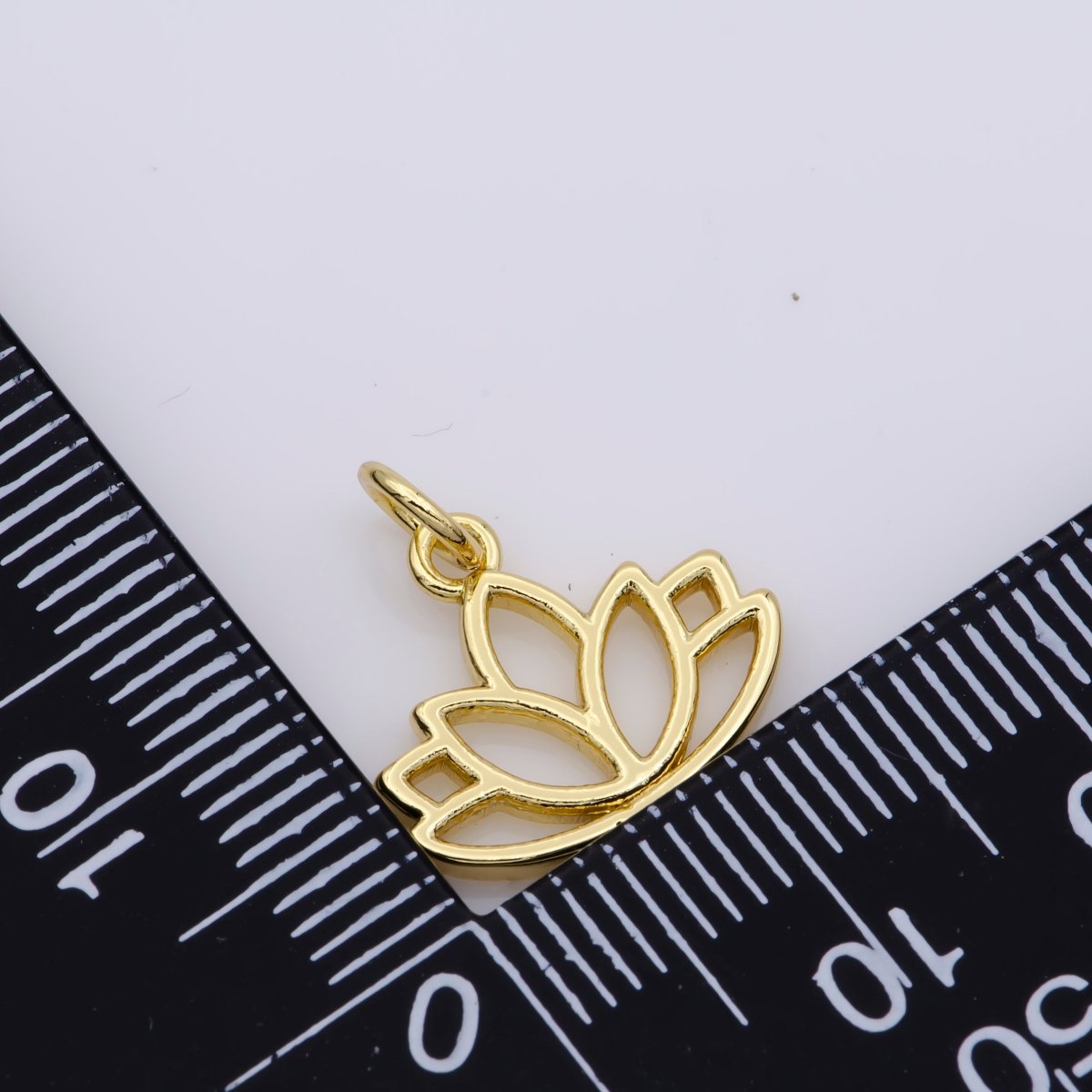 14K Gold Filled Open Lotus Flower Add-On Charm | M-540