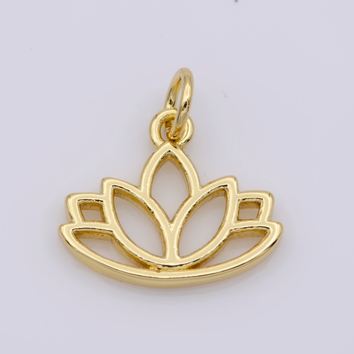 14K Gold Filled Open Lotus Flower Add-On Charm | M-540