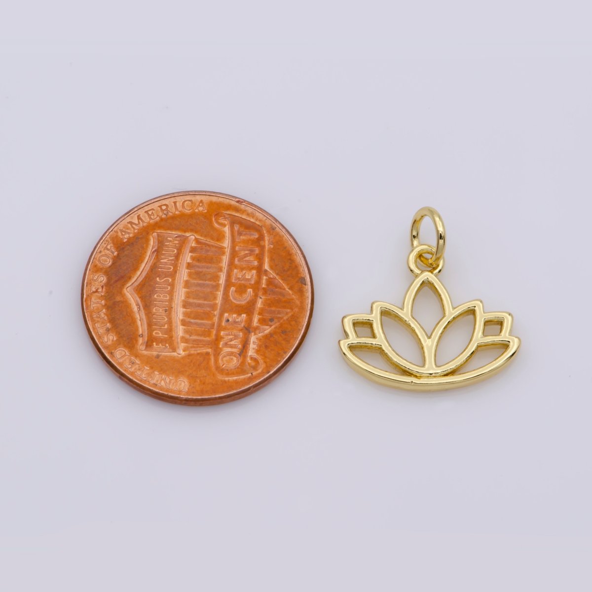 14K Gold Filled Open Lotus Flower Add-On Charm | M-540