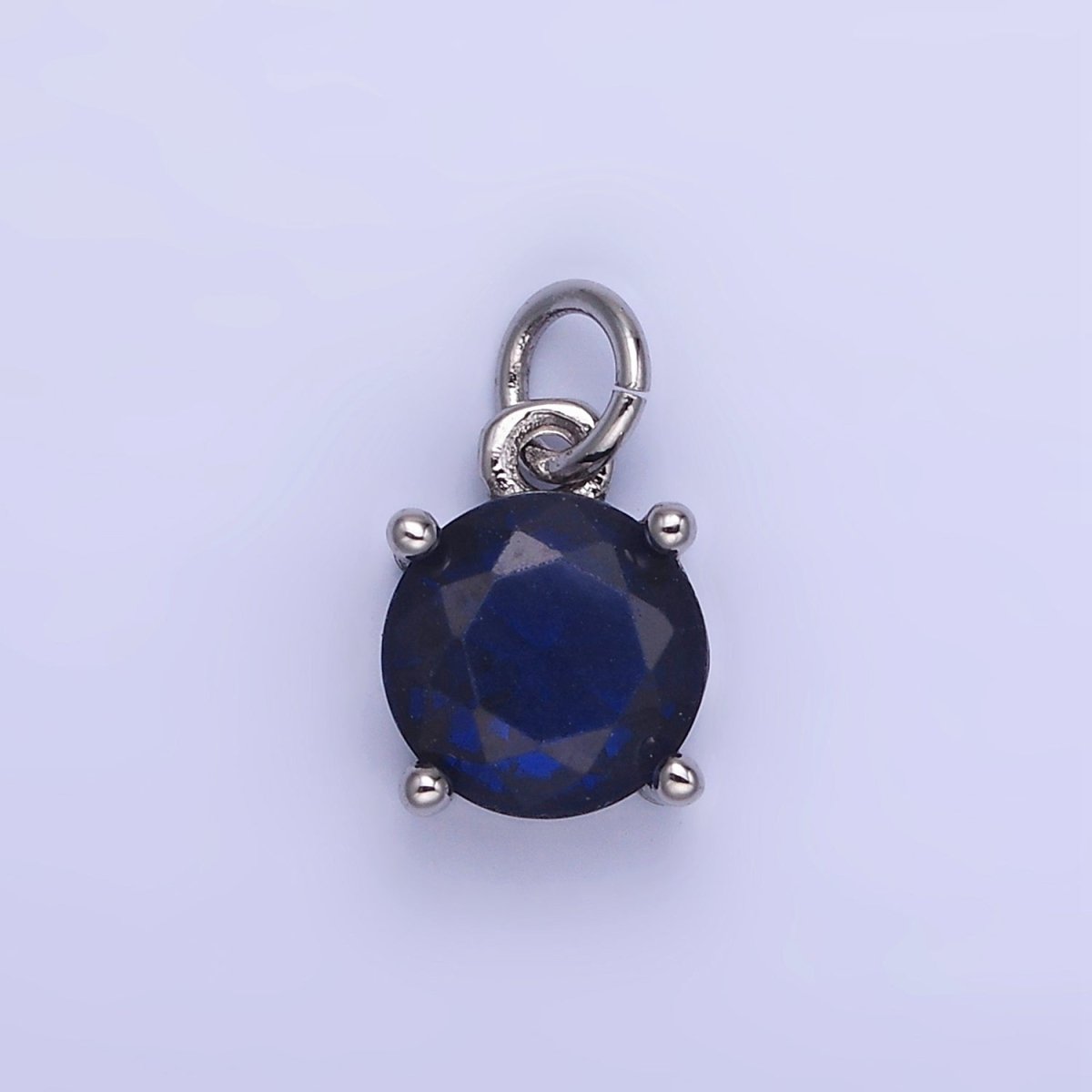 14K Gold Filled Round Birthstone CZ Add-On Charm in Gold & Silver | AG813 - AG824