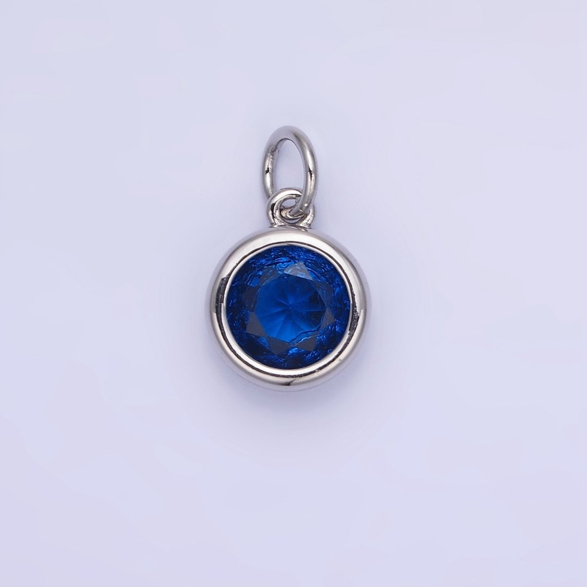 14K Gold Filled Round Birthstone CZ Bezel Add-On Charm | AG780 - AG787