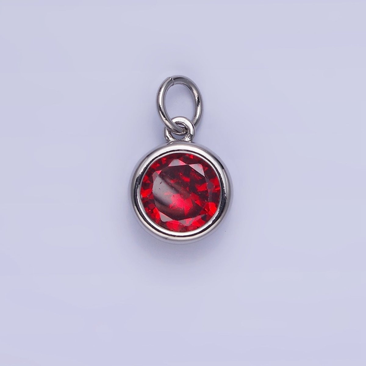 14K Gold Filled Round Birthstone CZ Bezel Add-On Charm | AG780 - AG787