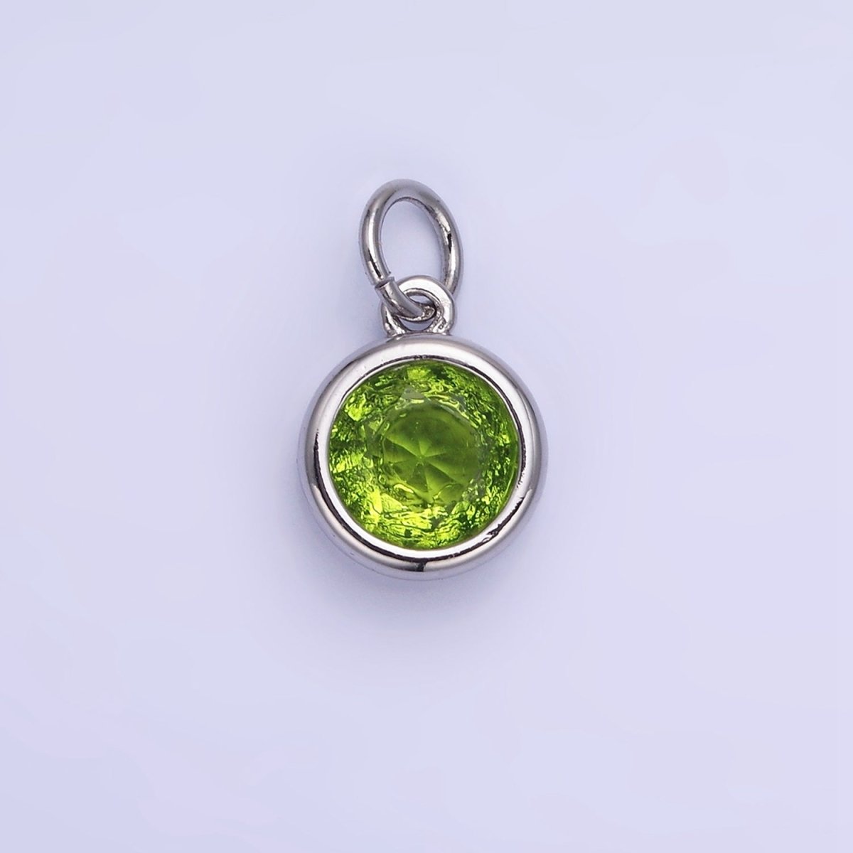 14K Gold Filled Round Birthstone CZ Bezel Add-On Charm | AG780 - AG787