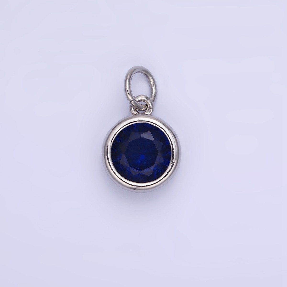 14K Gold Filled Round Birthstone CZ Bezel Add-On Charm | AG780 - AG787