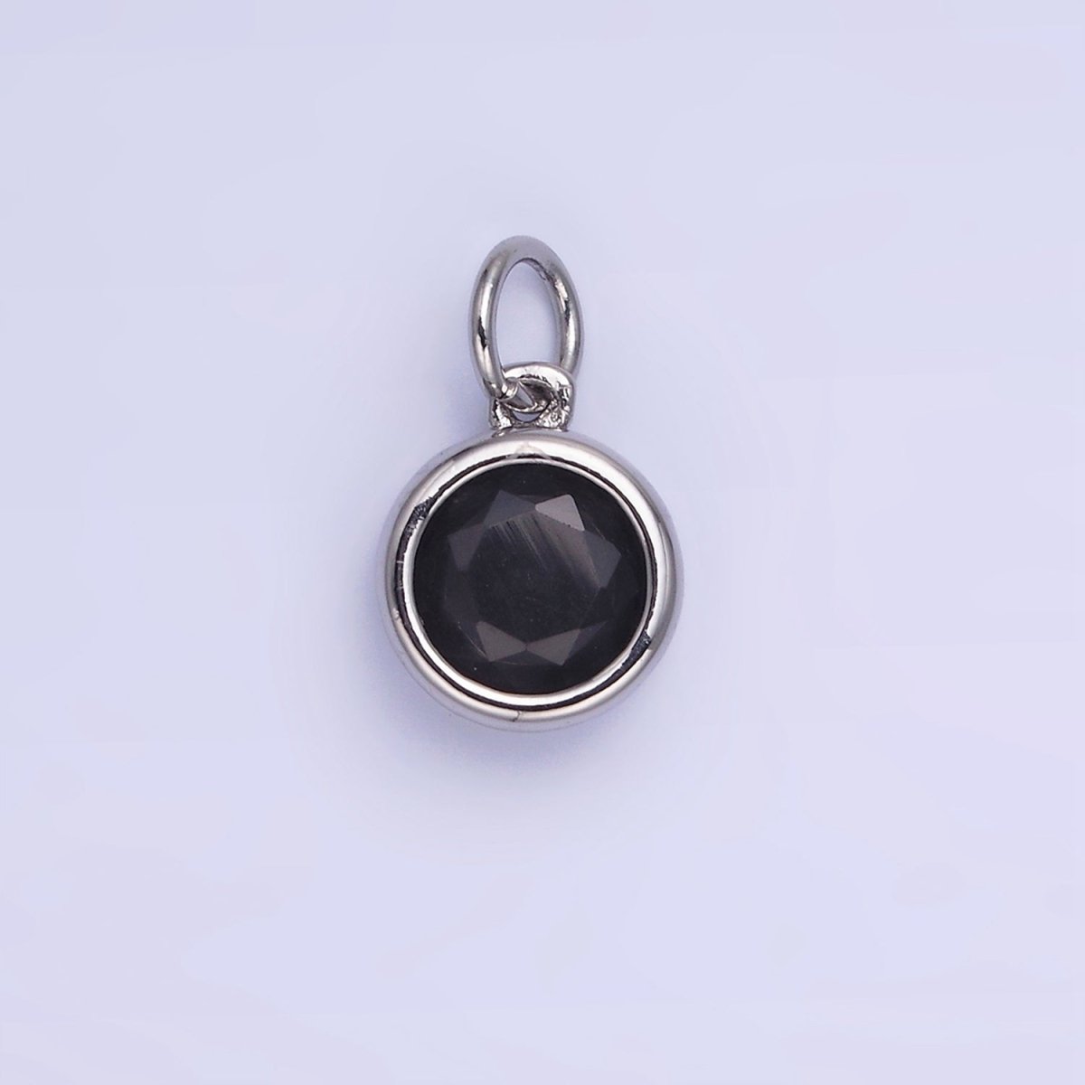14K Gold Filled Round Birthstone CZ Bezel Add-On Charm | AG780 - AG787