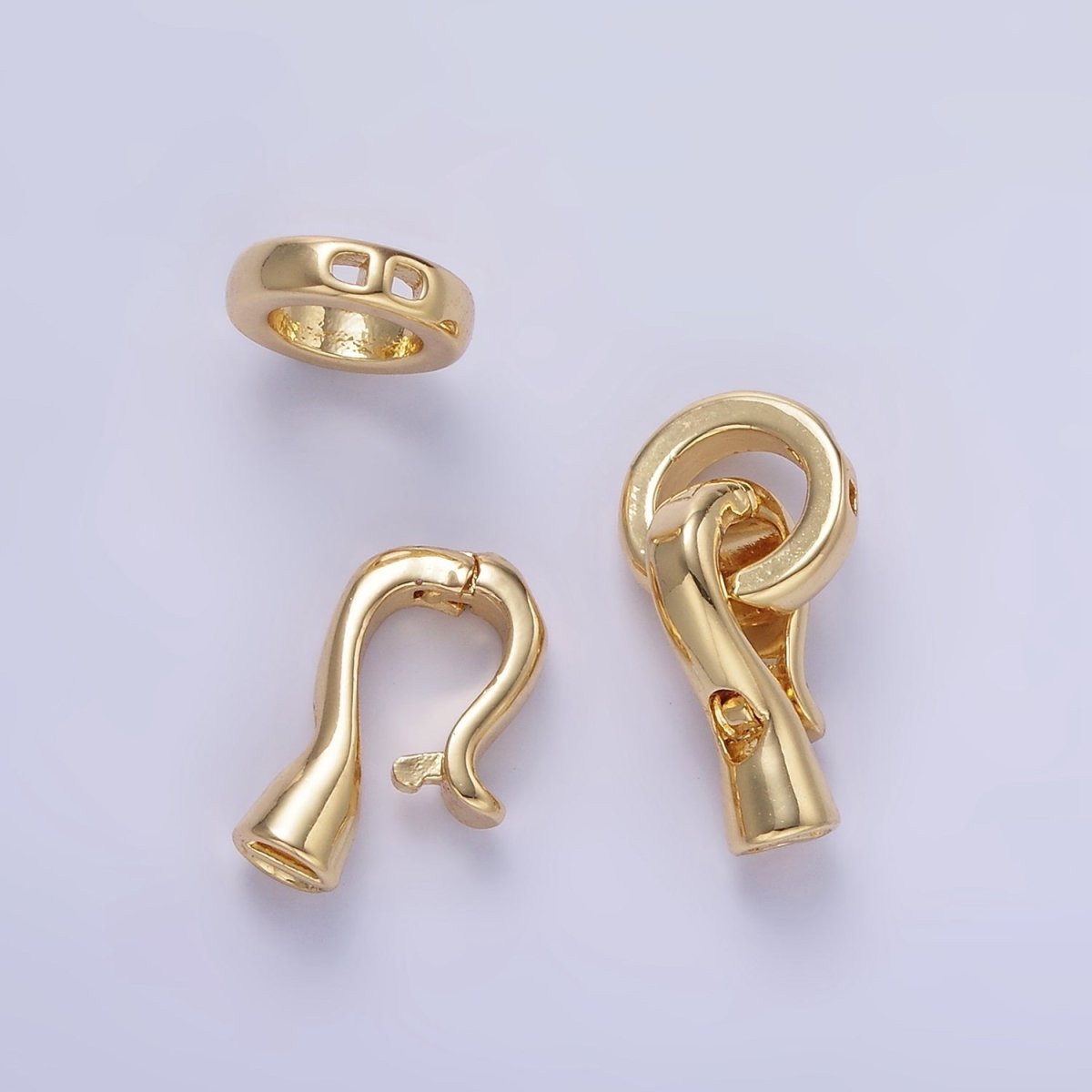 14K Gold Filled Round Snap Latch Findings Set | L665
