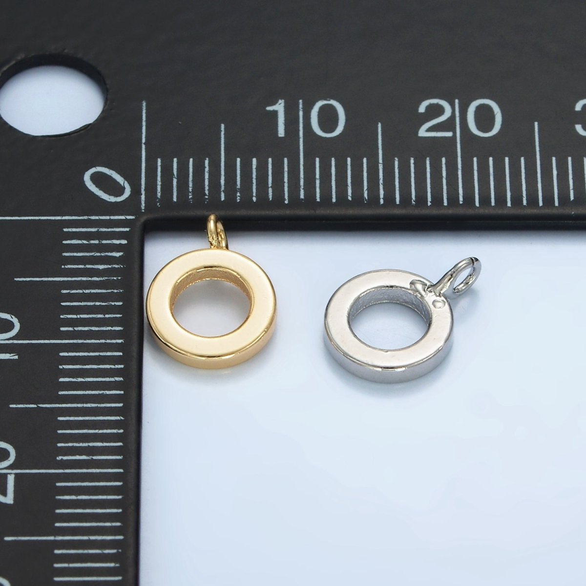 16K Gold Filled 11mm Minimalist Thin Rhondelle Open Loop Findings in Gold & Silver | Z856