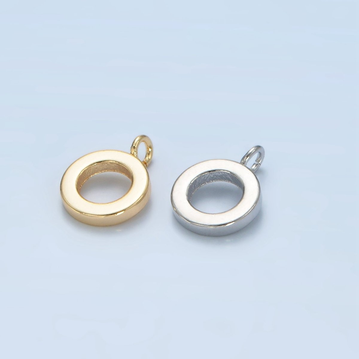 16K Gold Filled 11mm Minimalist Thin Rhondelle Open Loop Findings in Gold & Silver | Z856