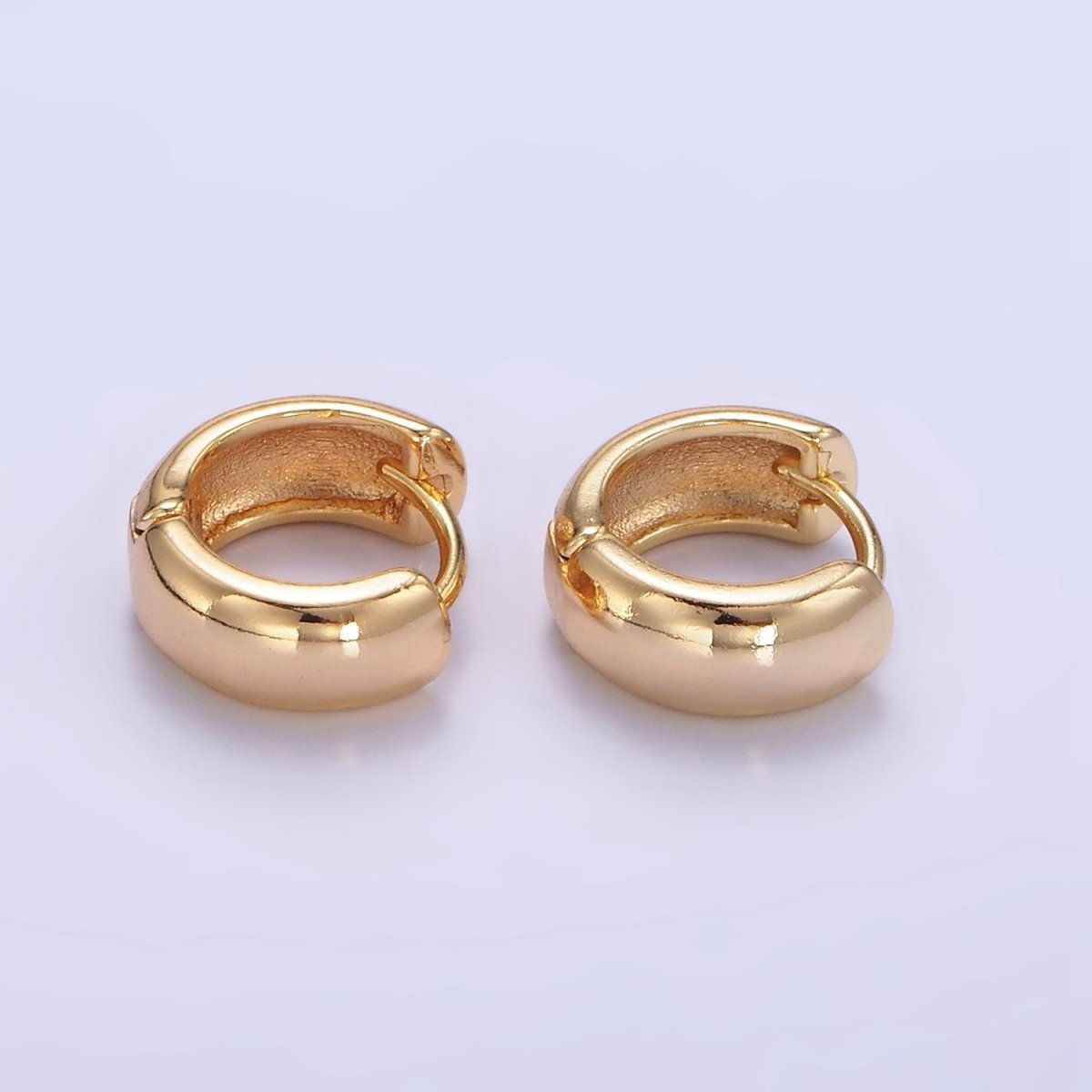 16K Gold Filled 12mm Minimalist Dome Cartilage Huggie Earrings | AB1182