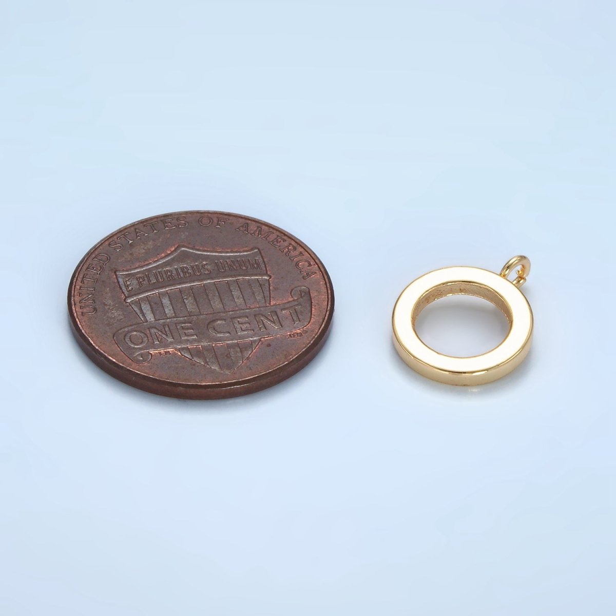 16K Gold Filled 13mm Minimalist Thin Rhondelle Open Loop Findings in Gold & Silver | Z858
