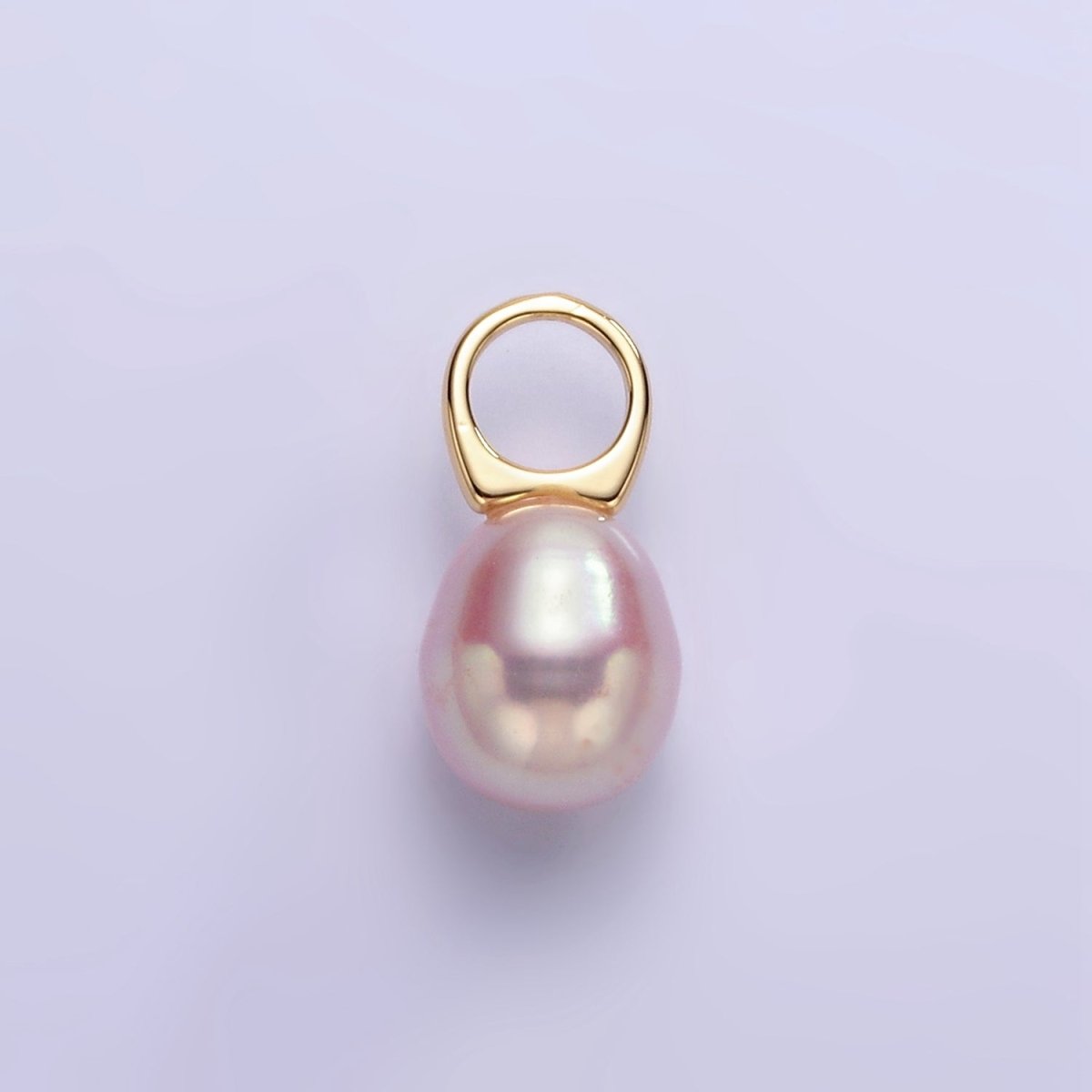 16K Gold Filled 15mm - 20mm Pink Freshwater Pearl Drop Pendant | P1887